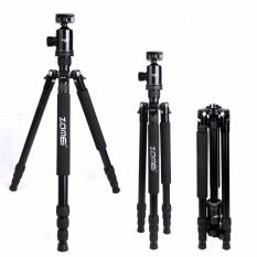 Zomei Z888 Compact Travel Aluminium Tripod Monopod dengan Ball Head untuk Semua Canon Sony, Nikon, Samsung, Panasonic, Olympus, Kodak, Fuji, Kamera dan Video Camera Warna Hitam-Intl