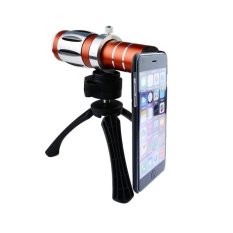 Zoom Manual Focus Lensa Telephoto Lens/150x Super Macro Lens dengan Back Case untuk IPhone 6 (Merah)