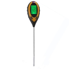 Zoowop 4-In-1 Penguji Kualitas Tanah PH Suhu Kelembapan Intensitas Cahaya Matahari Pengukur Cahaya Survey Instrument Tester Tanaman Tanah Penguji Suhu, bagus untuk Taman, Peternakan, Rumput, Indoor Outdoor-Intl