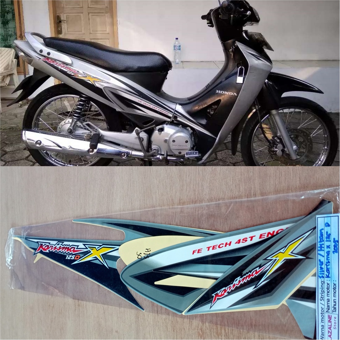 Striping Stiker Lis Standar Motor Honda Karisma X 125d 2005 Silver Hitam Lazada Indonesia