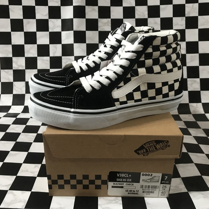 checkered high tops vans