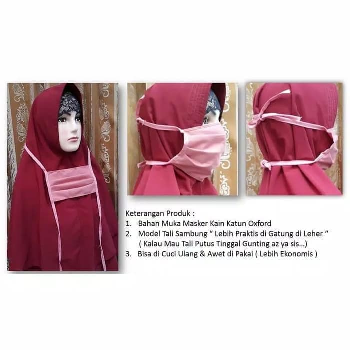 Random Warna Masker Kain Muslimah Tali Panjang Masker Mulut Polos Anti Debu Bisa Dicuci Masker Hijab Lebih Ekonomis Lazada Indonesia
