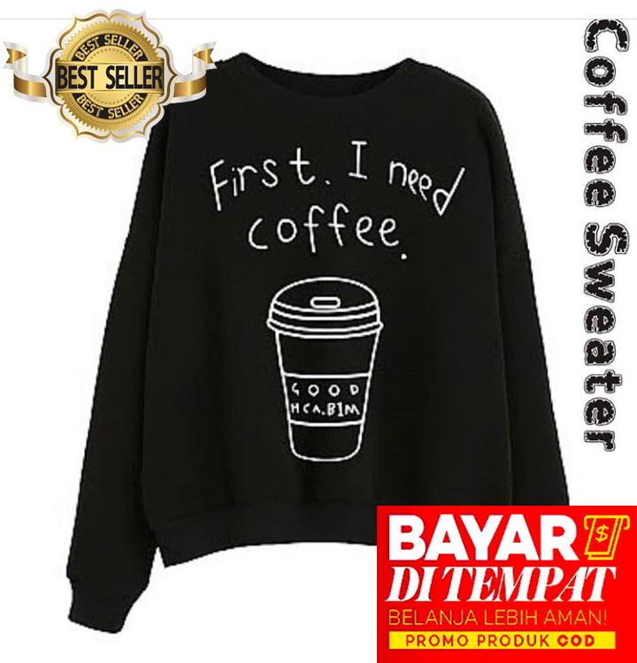 Sweater Wanita Korean Style - Coffe Black. Bahan Sangat Lembut Dan Nyaman Murah Berkualitas Cocok untuk segala Aktifitas
