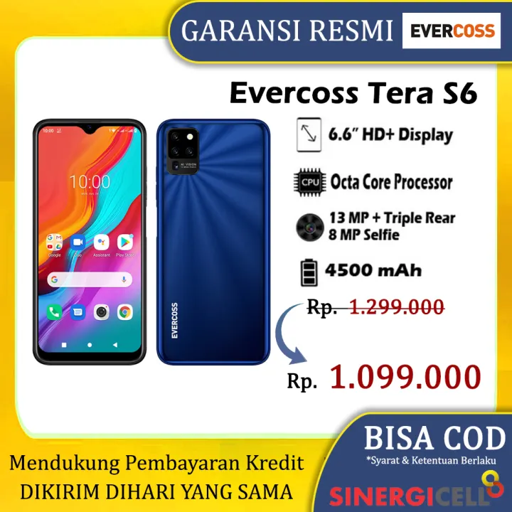Bisa Cicil Cod Hp Evercoss Tera S6 4 32 Gb Baterai 4500 Mah Octa Core Garansi Resmi Evercoss Lazada Indonesia