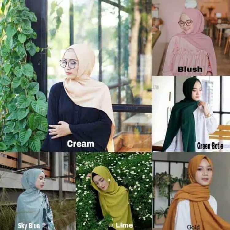 Hijab Jilbab Pashmina Kerudung Panjang Diamond Italiano