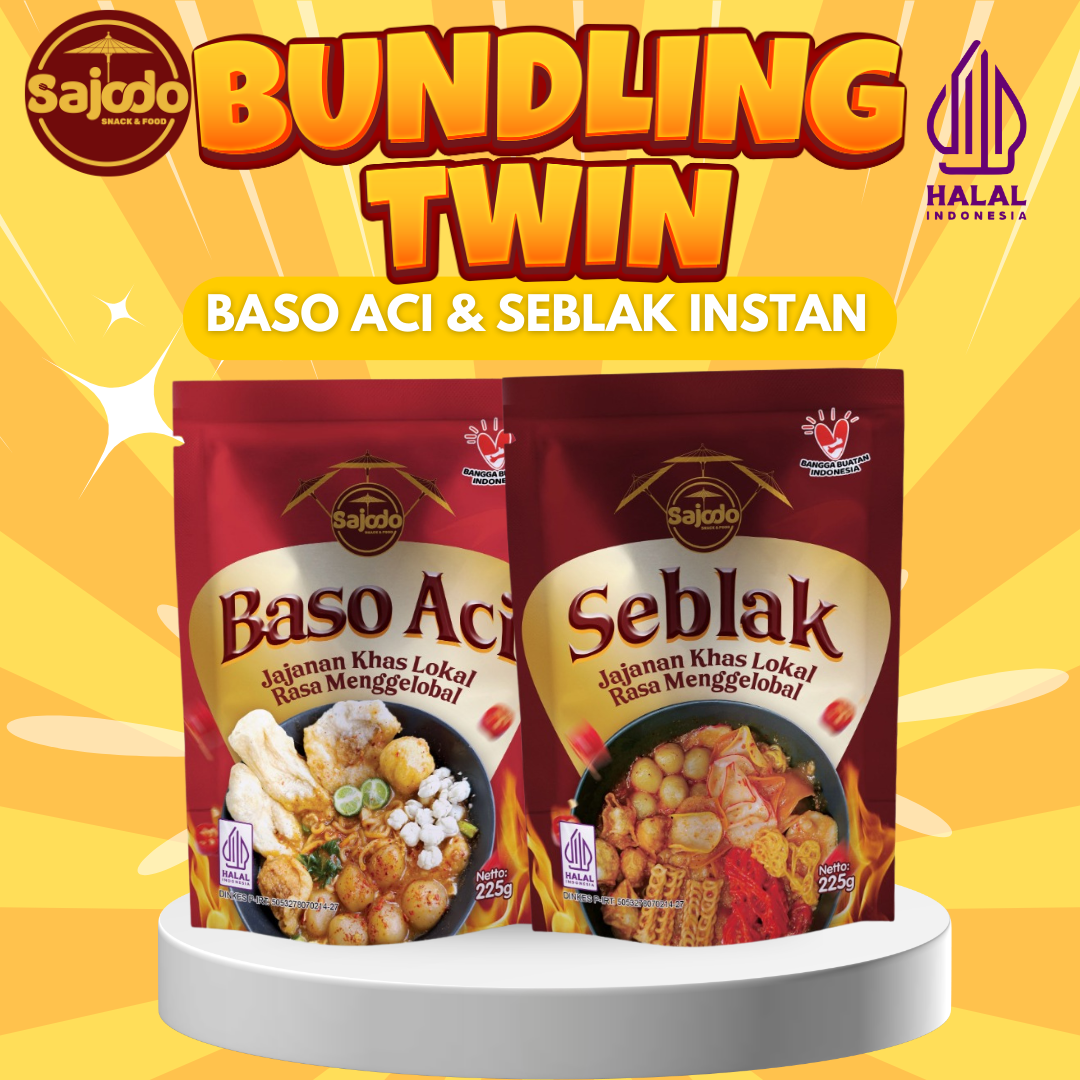 ビッグセール‼️Baso ACiとseblak 12点セット SAJODO - PAKET TWIN SAJODO SNACK (BASO ACI 195 Gram, SEBLAK 195