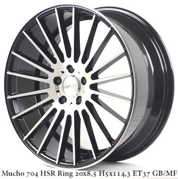 Velg Mobil Racing Mucho Hsr Ring 20 Black polish Hrv Crv Innova Murano Xpander Elegant Style