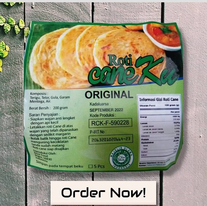 Roti Maryam atau Roti Cane original isi 5 Pcs dan ini sangat di sukai ...
