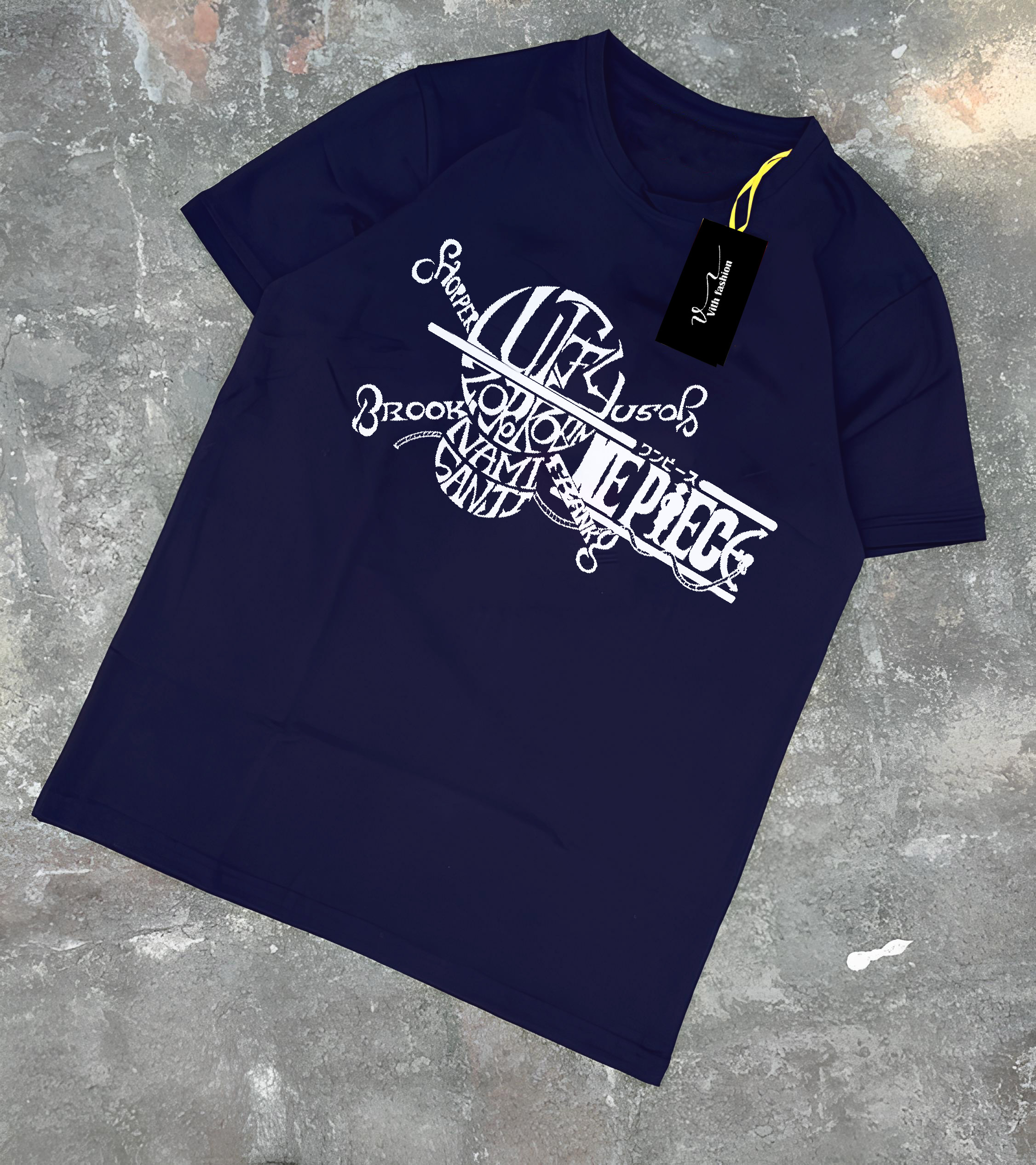 kaos anime onepiece logo nama kru | Lazada Indonesia