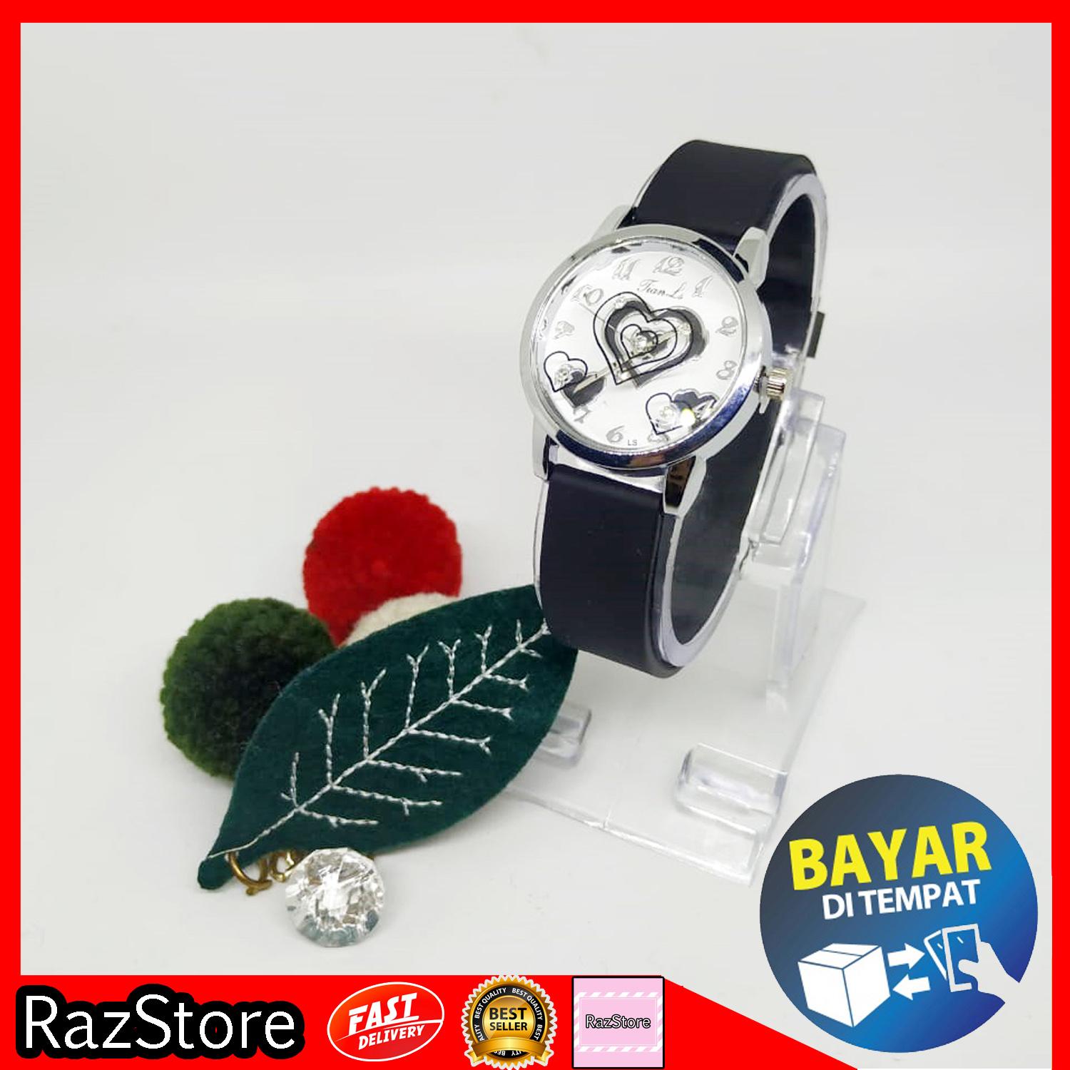 Jam Tangan Warna Lucu Gambar Love Paling Populer FREE Battery