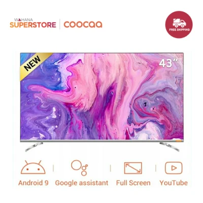 Coocaa Smart Android 9.0 LED TV 43" - 43S6G [ Android 9.0 - Google Assistant - Youtube ]