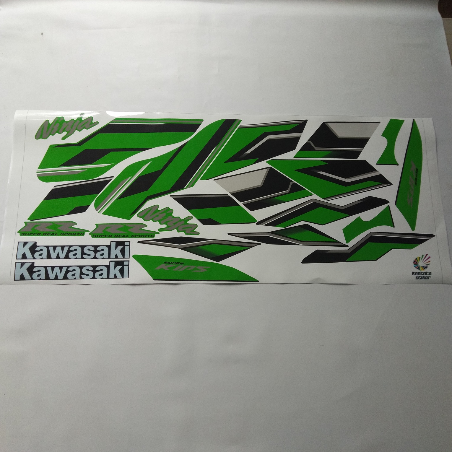 Sticker Motor Striping Kawasaki Ninja Rr Se 2015 Hijau Digital