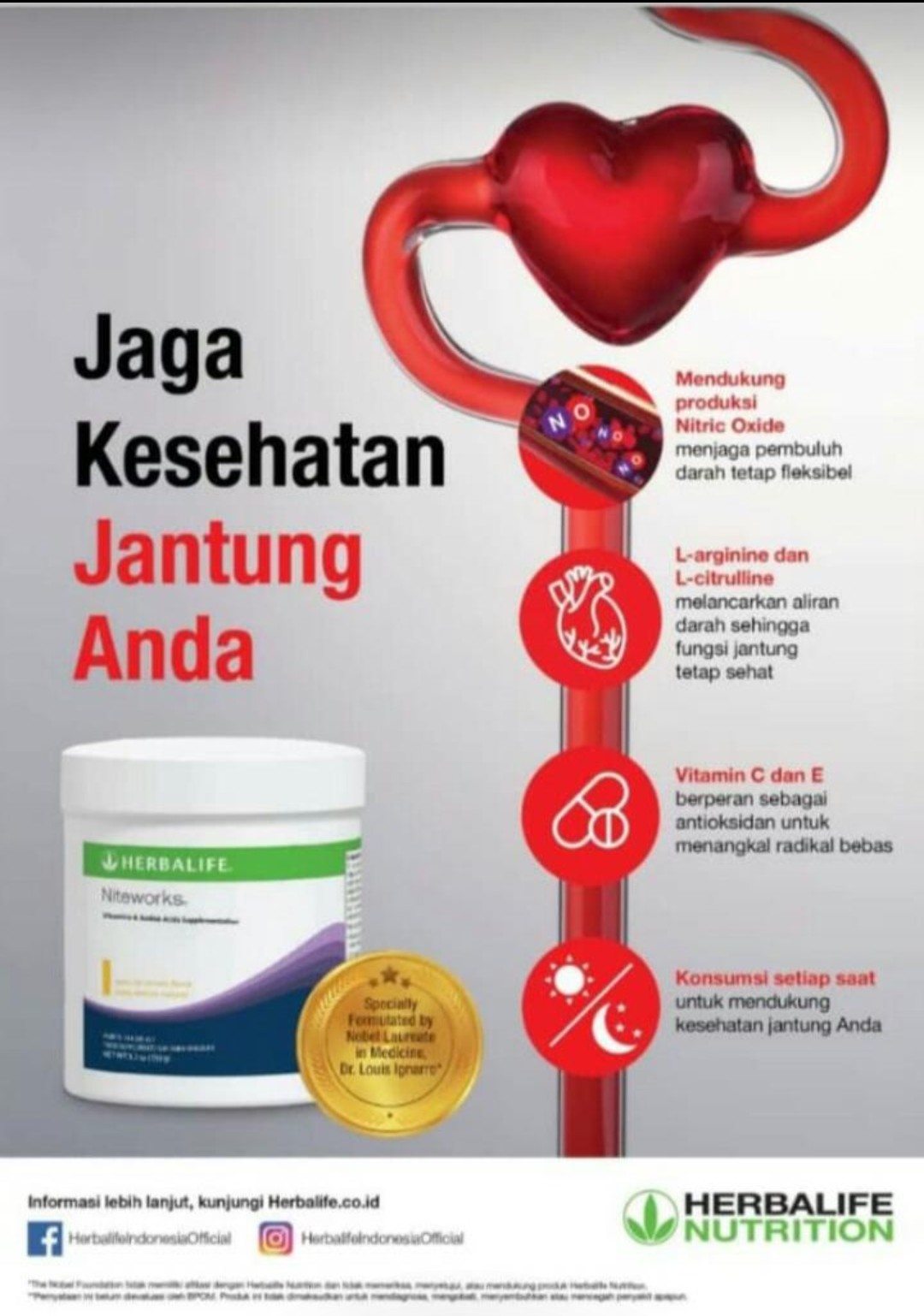 Niteworks Herbalife Nitework Herbalife Original Minuman Kesehatan Jantung Minuman Melancarkan Peredaran Darah Qiqo Shop Lazada Indonesia