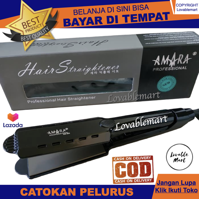 Amara Catok Catokan Rambut Pelurus Hair Straigthener Ionic Tipe