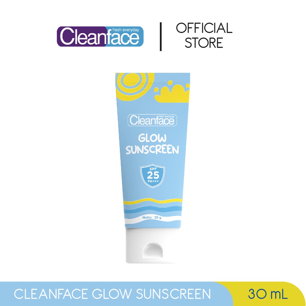 CLEANFACE SUNSCREEN 30 ML - GLOW SUNSCREEN SPF 25+++ | Lazada Indonesia