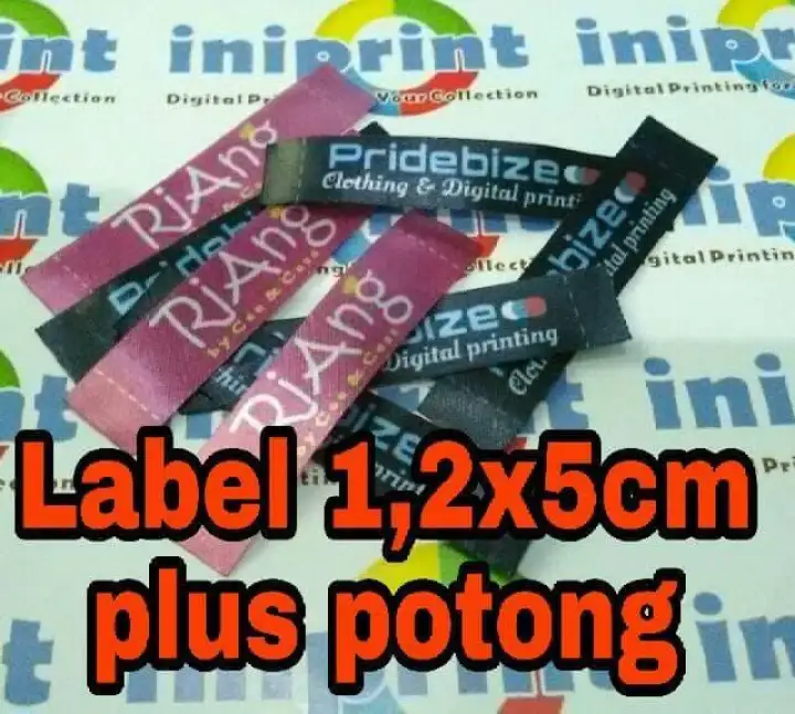 label baju printing
