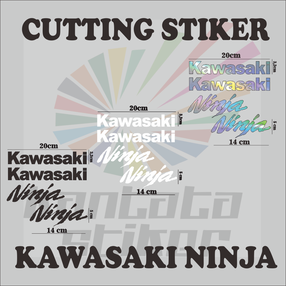 Cutting Stiker Tulisan Kawasaki Ninja 1Set | Lazada Indonesia