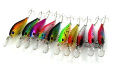 20 Pcs Hengjia Minnow Fishing Lures 4 # Fishing Hooks ABS Plastik Hard Goyangan Fishing Baits Bass Isca De Pesca Fishing Tackles