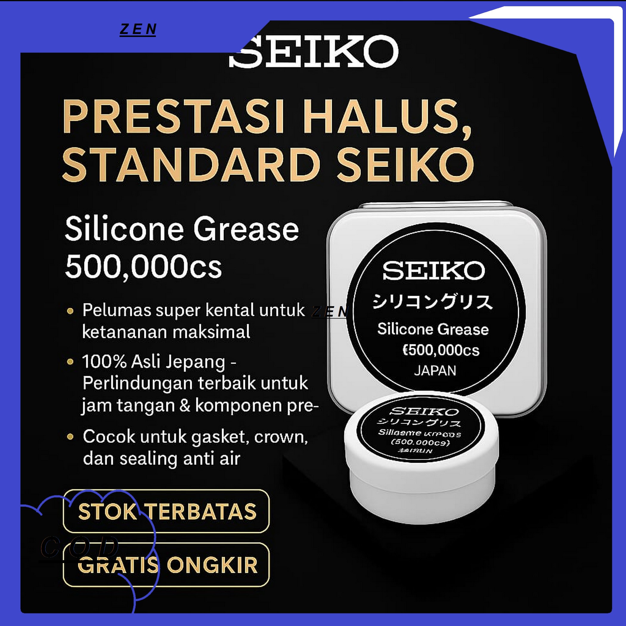 Seiko Silicone Grease 500,000cs Pelumas Super Kental Tahan Lama