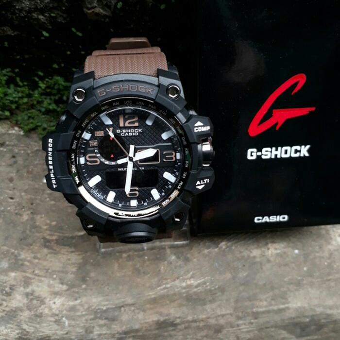 JAM TANGAN PRIA G SHOCK_GS GWG 1000 SUPER PREMIUM TALI COKLAT