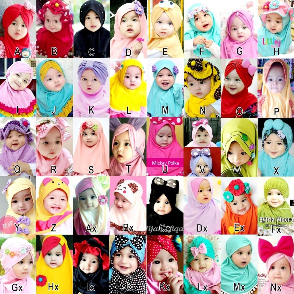 3 Hijab + Gratis Turban / hijab Anak beda model / Jilbab Anak Bayi / Jilbab Bayi / Hijab Pashmina Instan Anak
