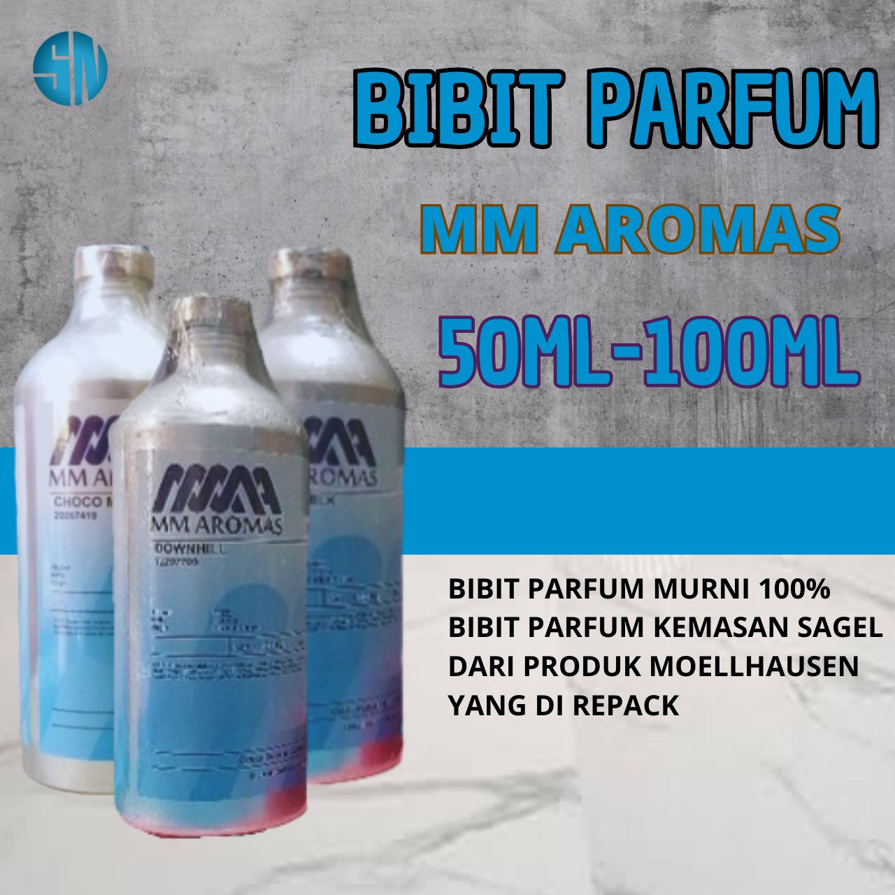 Bibit Parfum MM AROMAS Murni MM AROMAS Repack 50ml-100ml Aroma