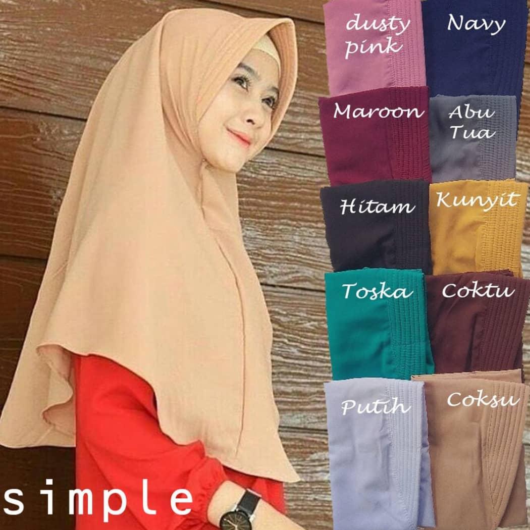 Jilbab Hijab Kerudung Instan instant khimar simpel SIMPLE PET terbaru termurah