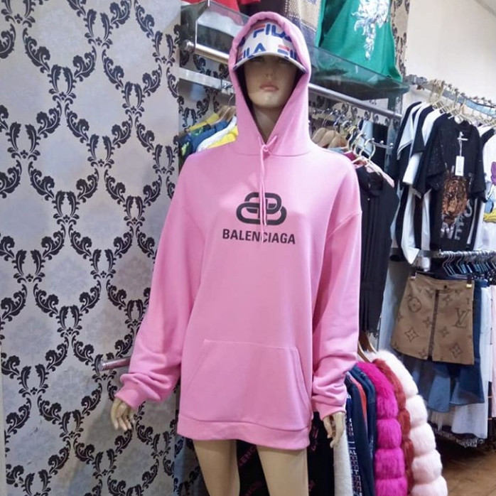 balenciaga hoodie pink