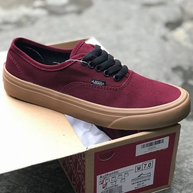 vans maroon gum