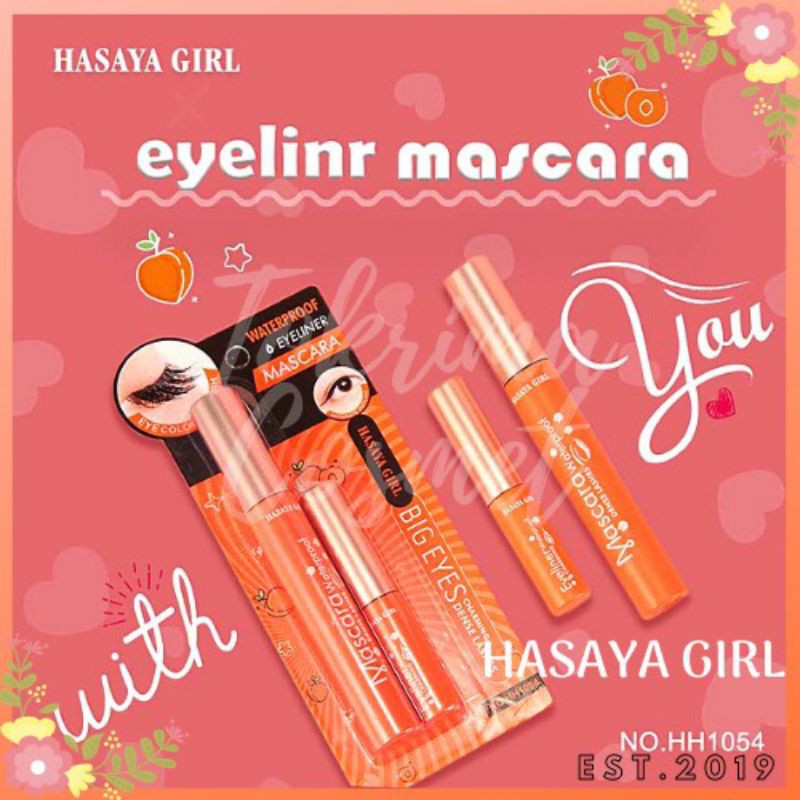 Sepaket Mascara Dan Eyeliner Hasaya Girl Peach Thailand Lazada Indonesia