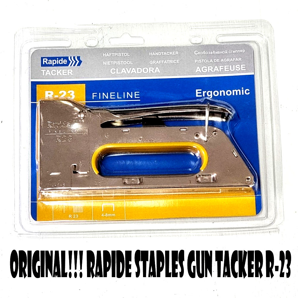 ORIGINAL!!! Staples Gun Tacker Rapide R23/Staple Tembak Hekter Tembak