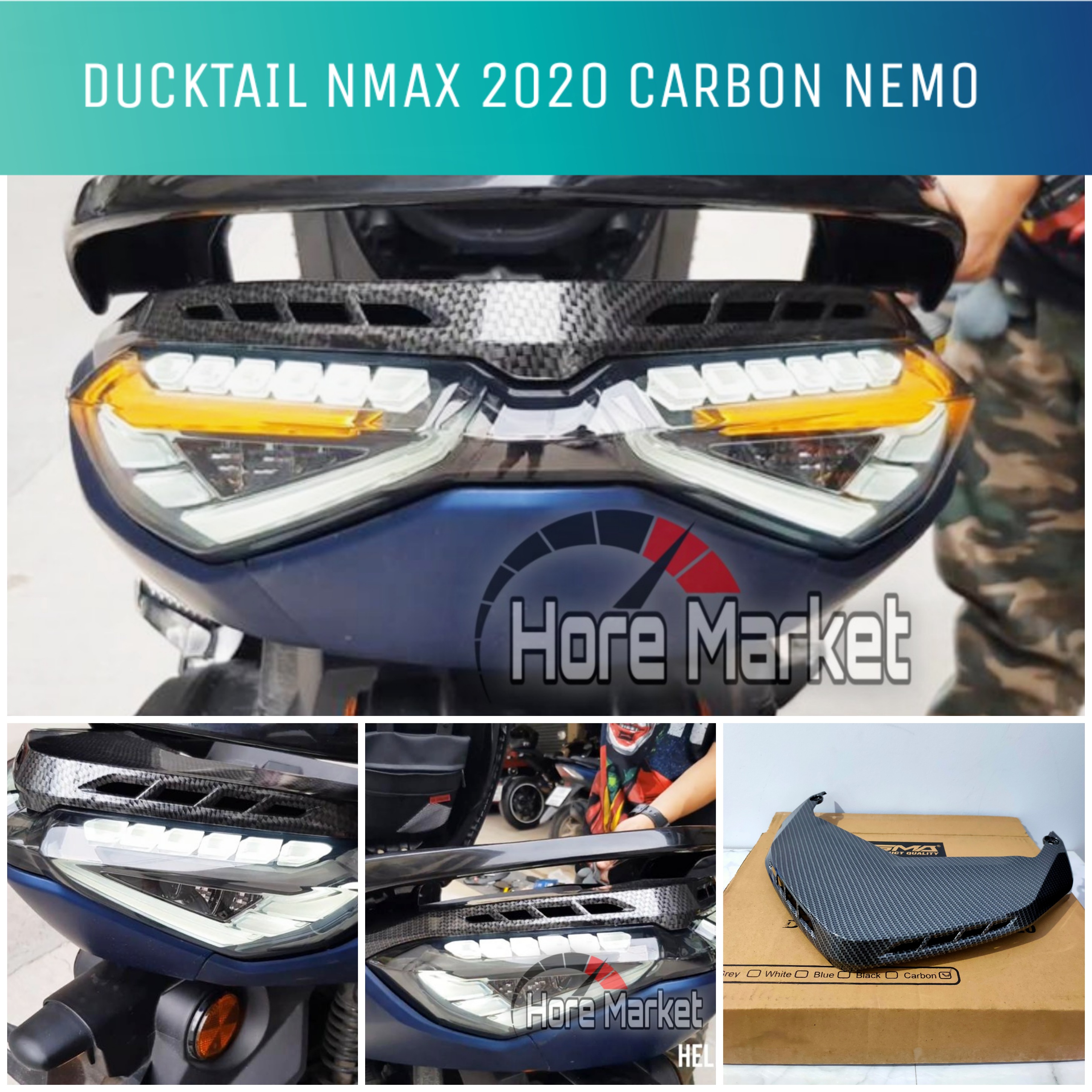 DUCKTAIL NEW NMAX 2020 2021 2022 CARBON NEMO DUCKTAIL ALL NEW NMAX