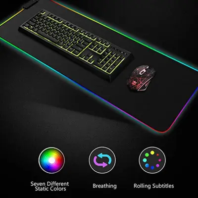 Mouse Pad Gaming RGB LED Glowing 300 x 780 x 4 mm