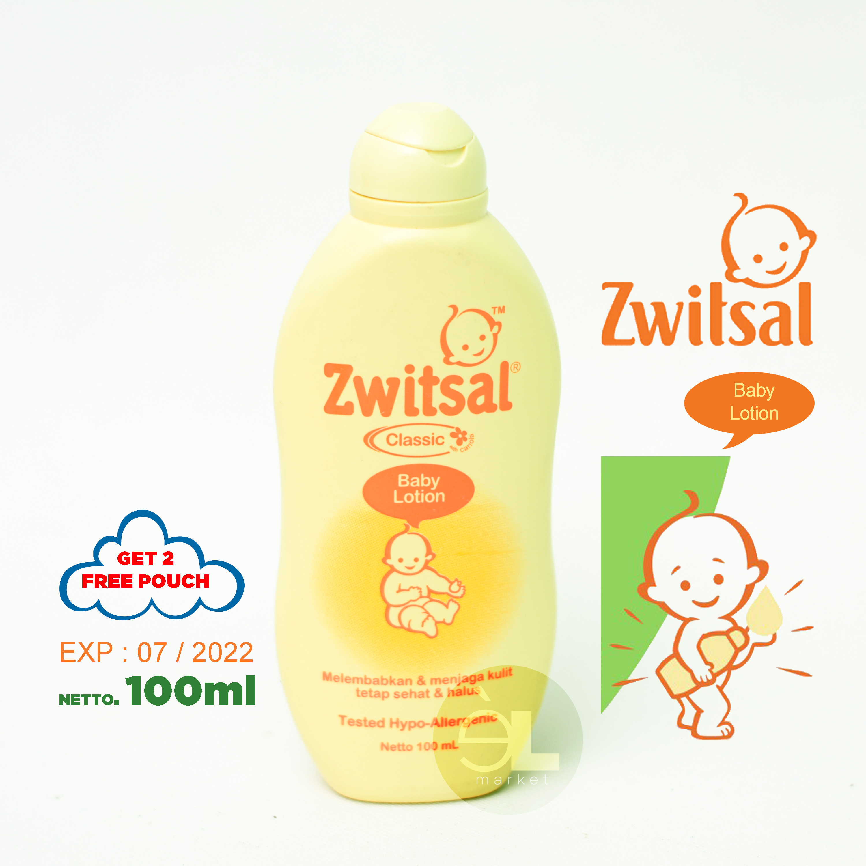 Zwitsal Baby Lotion Classic 100ML / Zwitsal Baby Hair Lotion Classic