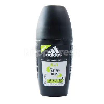 Adidas Deodorant 6 in 1 Cool & Dry 48h Roll on For Men 40ml - Deodorant Adidas Roll On Anti Perspirant
