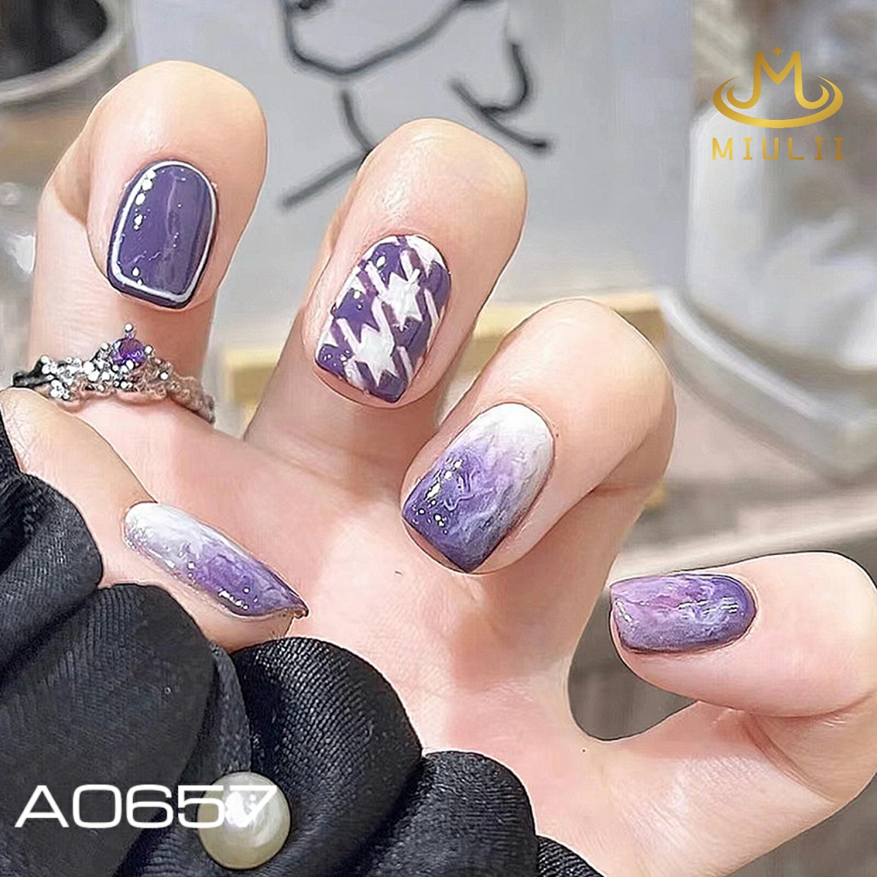 Cute 3D Nail Art Biru Set
