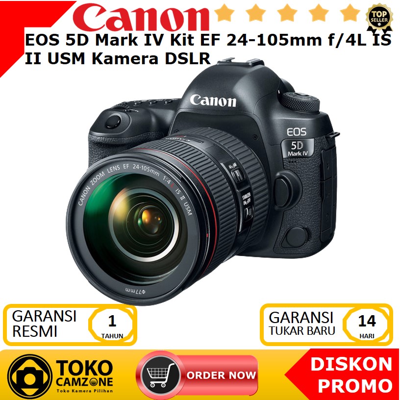Canon EOS 5D Mark IV Kit EF 24-105mm f/4L IS II USM Kamera DSLR ...
