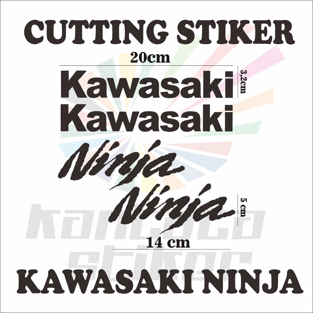 Cutting Stiker Tulisan Kawasaki Ninja 1Set | Lazada Indonesia