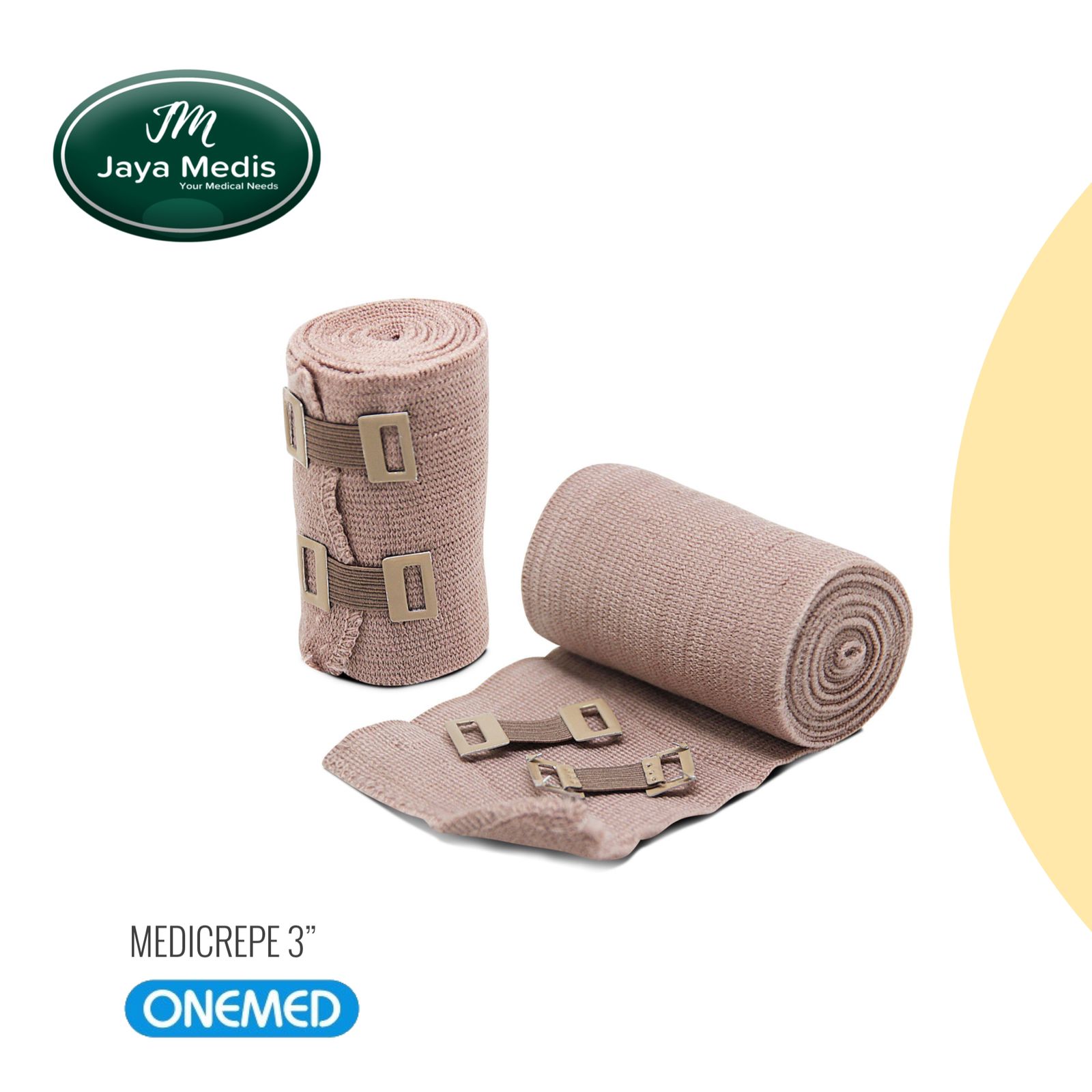 9 Fasce Elastiche Compressive - Set Da 5, 7.5 E 10 Cm X 4.5 M, Color Carne, Traspiranti, Riutilizzabili, Per Polsi E Ginocchia