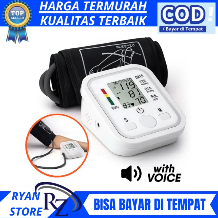 Promo Alat Tensi Digital Pengukur Tekanan Darah Dan Detak Jantung Sphygmomanometer With Voice Otomatis Tensi Digital