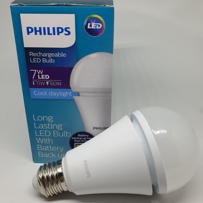 PHILIPS Emergency lamp LED 7W Lampu Putih Rechargeable led bulb Lazada Indonesia