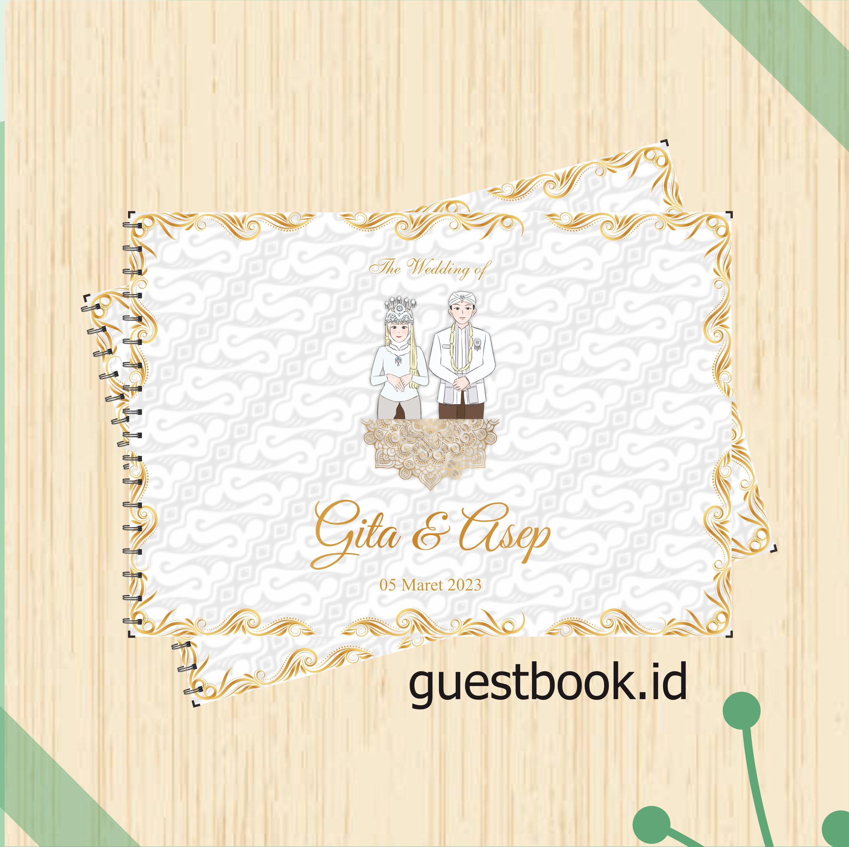 Custom buku tamu undangan pernikahan adat sunda / wedding guest book