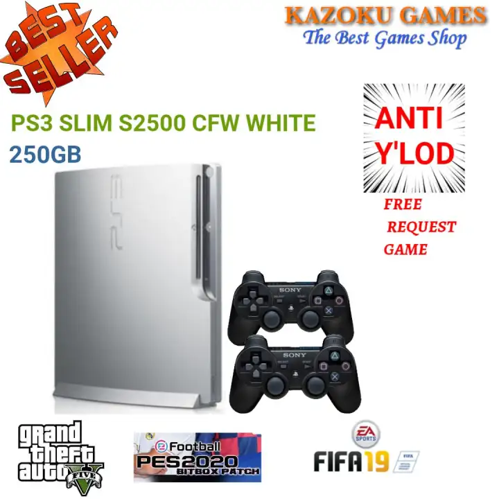 Ps3 Ps 3 Sony Playstation 3 Slim Seri 2500 Cfw Terbaru 250 Gb 2 Stick Free Game Anti Ylod Lazada Indonesia