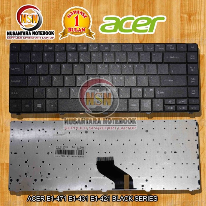 Keyboard Laptop Acer Aspire E1 E1 421 E1 421g E1 431 E1 471 Hitam