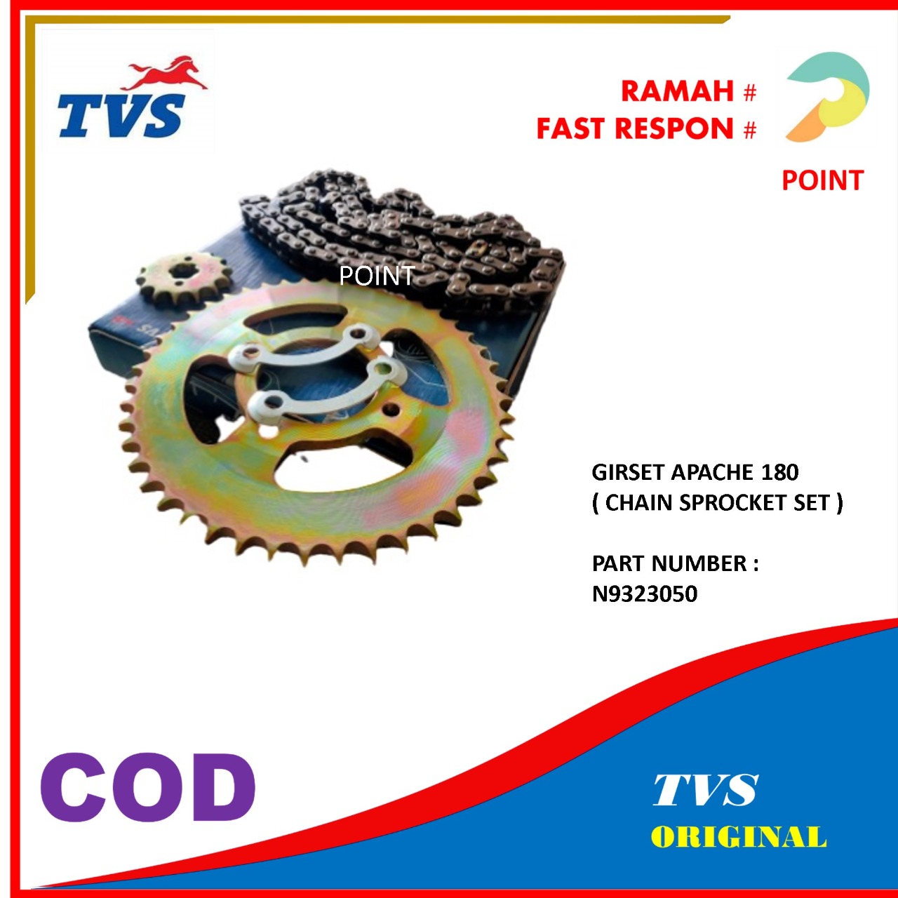 tvs apache 160 chain sprocket