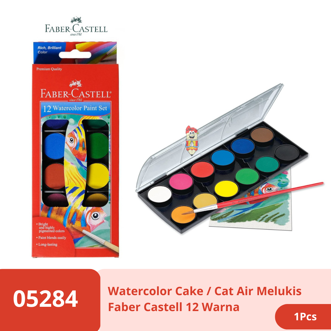 Watercolor Faber Castell Paint Cake 12-color | Shopee Singapore