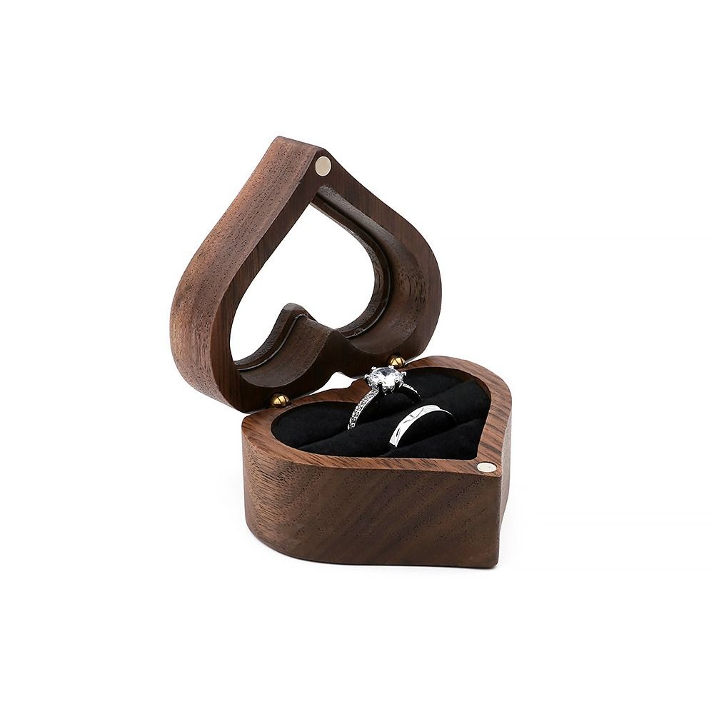 LULU High-quality Wedding Gifts Case Wooden Storage Holder Jewelry Box Ring Storage Box Display Box