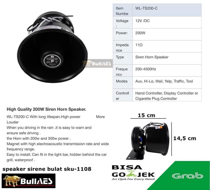 Speaker Sirine Patwal Bulat 200 Watt TS200-N I Speaker Sirene S1108