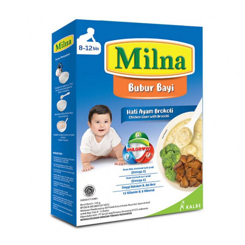 Cod Asera Milna Bubur Reguler 8 Bulan Hati Ayam Brokoli 120gr Bubur Bayi Milna Makanan Bayi Lazada Indonesia