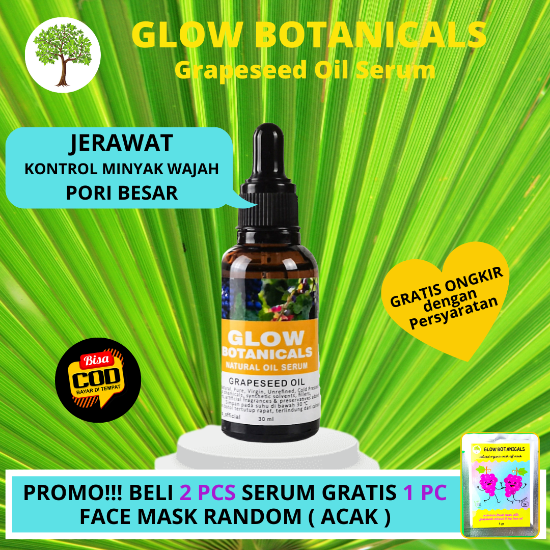 SERUM GLOWING untuk JERAWAT dan PORI BESAR GRAPESEED OIL SERUM